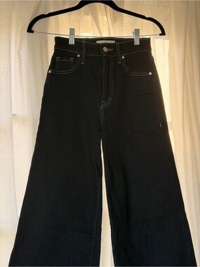 Level 99 Wide Leg High-Rise Navy Blue Jeans